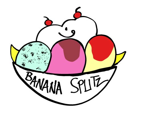 Banana Splitz made with Ice Cream